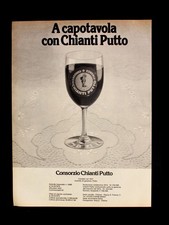 PUBBLICITÀ VINO CHIANTI PUTTO 1976 ADVERT / WERBUNG / PUBLICITÉ POSTER