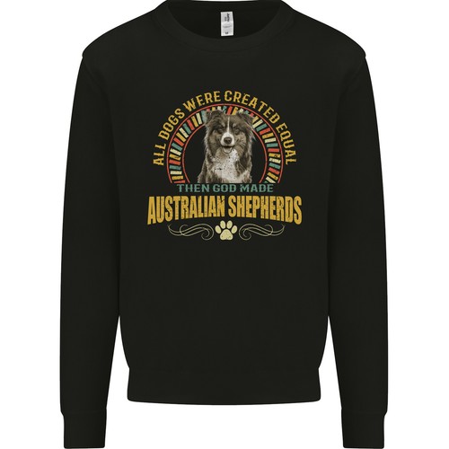 Felpa uomo australian shepherd - uomo,
