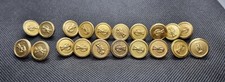 20 VECCHI BOTTONI PIATTI X