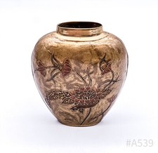 Vintage IN Ottone Vaso Con