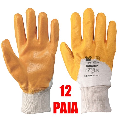 Paia guanti nbr giallo - nbr,