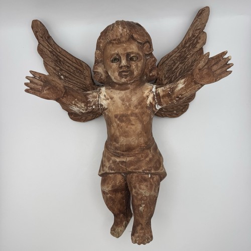 Antica statua legno - antica,