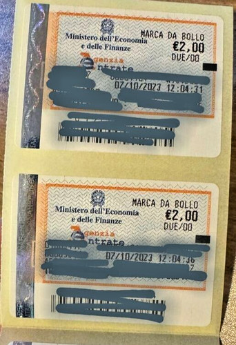 Marca bollo euro - da, 2