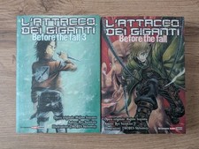 Romanzo L'Attacco dei Giganti Before the Fall vol. 1 e 3 –ottime condizioni-ita