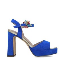 SANDALI DONNA BLU  CON PLATEAU