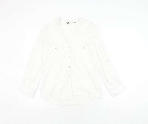 Zara camicia donna bianca con