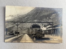 m) Cartolina formato piccolo Airolo Svizzera Ticino stazione ferrovia treno A