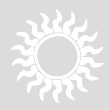 Valentino Rossi Sun - Adesivo PreSpaziato - White - 20cm