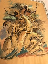 Disegno su carta da pacco con