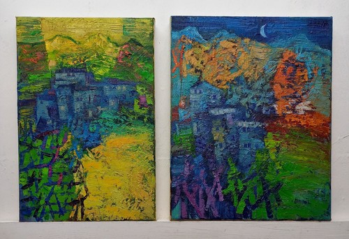 Dipinto quadro paesaggio - dipinto,