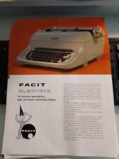 1960 Facit ELECTRIC    macchina da scrivere-BROCHURE INFORMATIVA-SALES BROCHURE