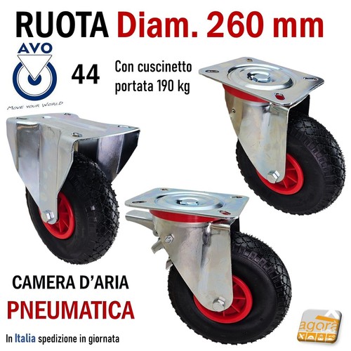 Ruota pneumatica d260 con - ruota,