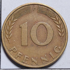 Pfennig 1950 allemagne - 10, f