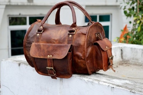 Borsa borsone pelle - borsone, uomo
