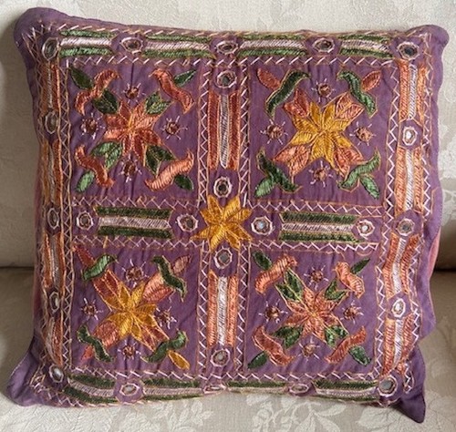 Cuscino vintage ricamato - vintage,