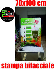 ESPOSITORE CAVALLETTO PUBBLICITARIO BIF 70X100 cm polionda 5 mm COMPRESA STAMPA