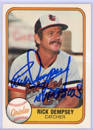 Rick dempsey signed auto 1981 - signed,