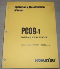 KOMATSU PC09-1 LIBRETTO FUNZIONAMENTO E MANUTENZIONE ESCAVATORE MANUALE S/N 10001-UP