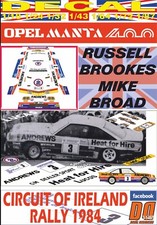 DECAL OPEL MANTA 400 R.BROOKES
