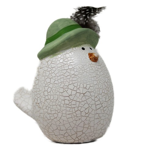 Uccello con verde cappello - cappello, e