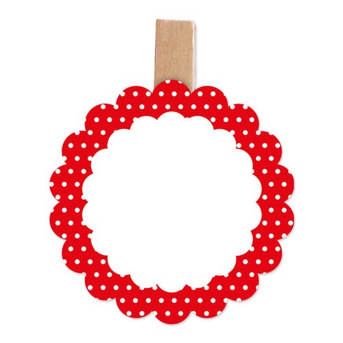 Segnaposto pois rosso pz - segnaposto,
