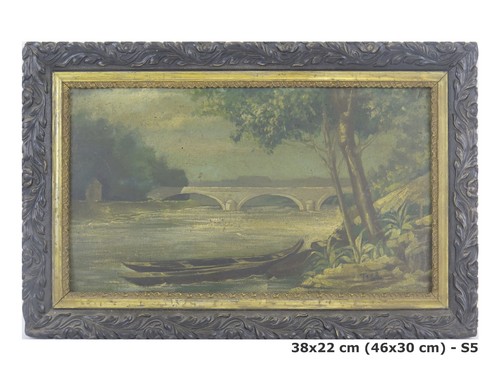 Quadro antico paesaggio torino - quadro,