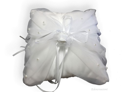 Cuscini bianco porta fedi - cuscini,