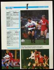 POSTER PHOTO ALBUM GENOA-LIVERPOOL UEFA CUP 91/92 QF ORIGINAL A4 CLIPPING GUERIN