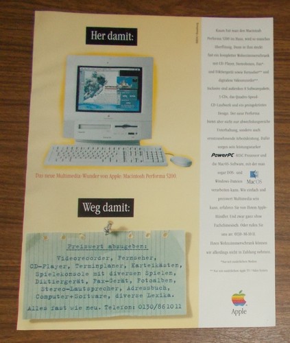 Rara pubblicità apple - pubblicità,