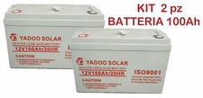 KIT 2 BATTERIA 100AH 12V AGM