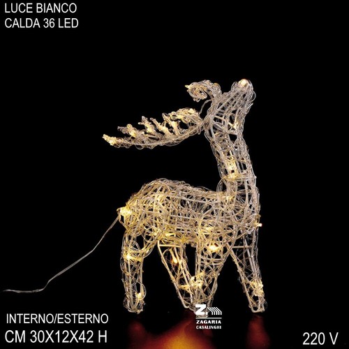 Renna natalizia luminosa - renna,