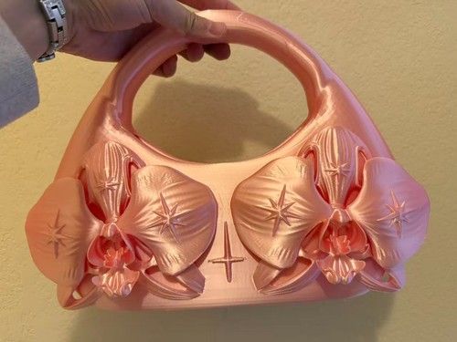 Borsa mano orchidea elegante - a,