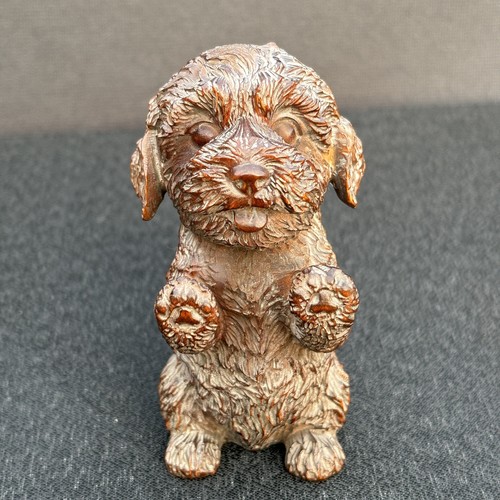 Statua cane legno - cane, in