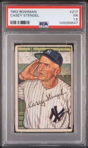 Casey stengel 1952 bowman psa - 1952,