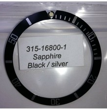FIT ROLEX SUBMARINER 16610 16800  INSERTO GHIERA NERO aftermarket