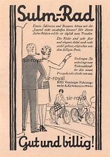 Bicicletta NSU Sulm - 1928 - Pubblicità storica - Pubblicità ~10x14cm