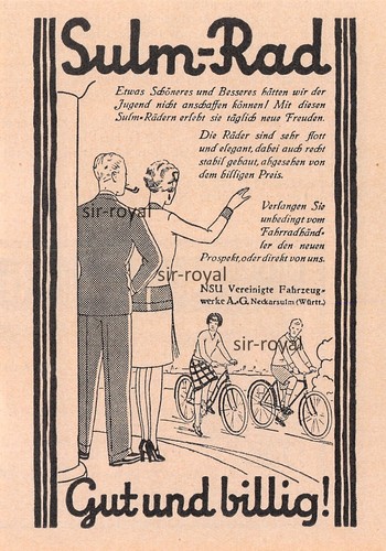 Nsu fahrrad sulm 1928 - fahrrad,
