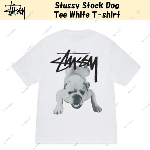 Shirt bianca stussy stock - t-shirt,