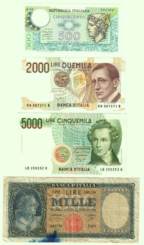 Lotto banconote italiane - italiane, da