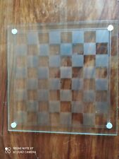 scacchiera in vetro 27×27 trasparente/satinata