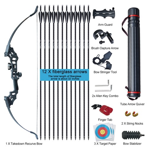 Kit arco ricurvo tiro - , con