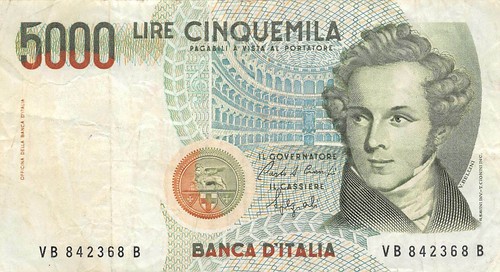 Italy 5000 lire - italy,