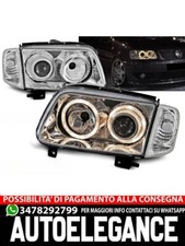 FARI ANTERIORI ANGEL EYES CROMATI per VW POLO 6N2 10.99-10.01