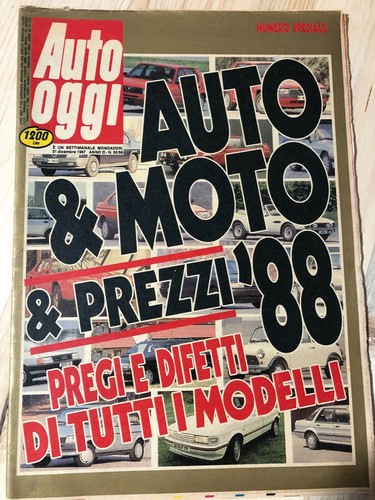 Rivista auto oggi 1987 - rivista,
