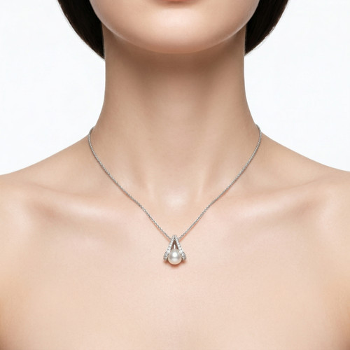 Girocollo con perla - con, e