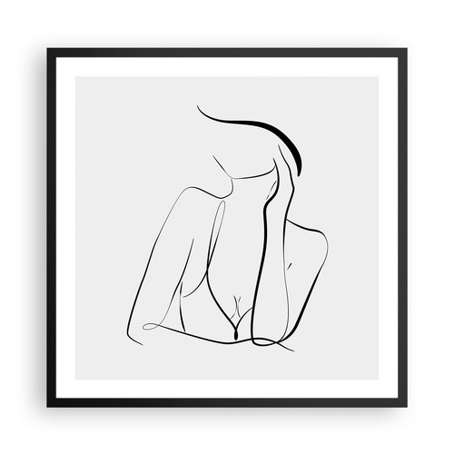 Poster 60x60cm donna linee - poster,