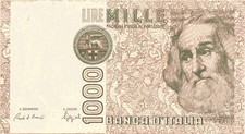 banconota 1000 LIRE MILLE Marco Polo - circolata eccellente LF230586S