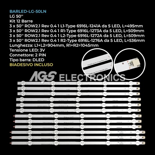 Barre led 50la620s - tv, lg