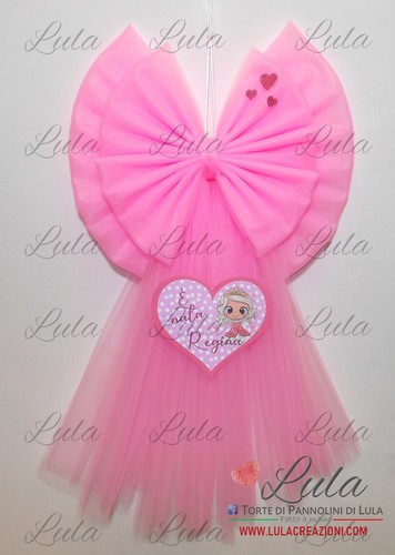 Fiocco nascita tulle - fiocco,