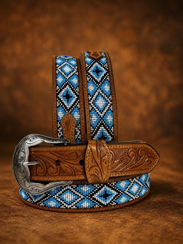 Cintura western con perline